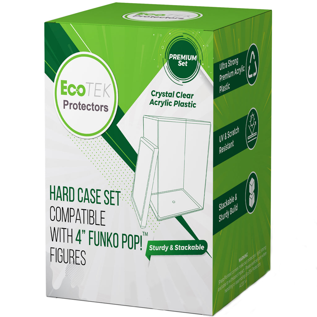 Hard Stack Protector Case For 4" Funko Pop Figures – 2MM Rigid PET Display Box – Clear, Dustproof, UV-Resistant, Stackable, Scratch-Resistant – For - View #2
