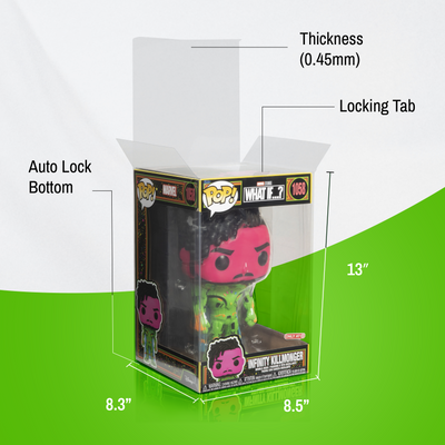 Protectors For 10" Inch V2 Funko POP! Figures - Lid w/Locking Tab, 0.45mm